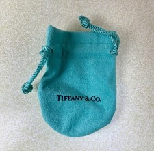Tiffany & Co. Jewellery Pouch Dust Bag with Draw String Teal/Aqua 9cm x 6cm