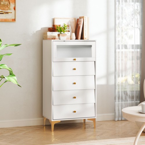 Drawer dresser with - with, fluted