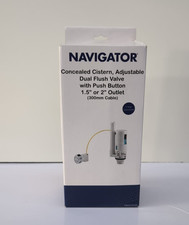 Adjustable Dual Flush Toilet Valve Concealed Cistern w/Push Button-300mm Cable