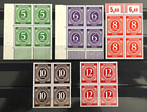 German stamps allied - german,