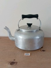 Vintage 8 Pint Metal Kettle Large Old Catering Stove Top AGA Range ? T274 MH
