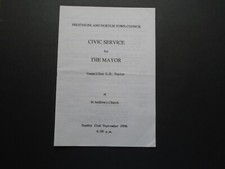 PRESTEIGNE:  CIVIC SERVICE FOR THE MAYOR COUNCILLOR C.E. TAYLOR 22/09/1996