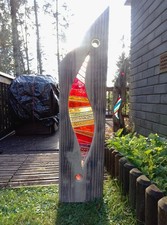 Stained Glass Garden Sculpture