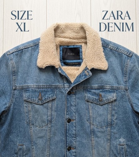 Zara man denim jacket blue - xl,