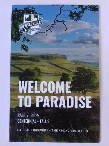 Wensleydale brewery pump clip - pump,