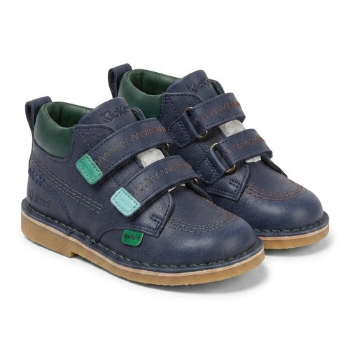 Kickers boys navy leather - kickers,