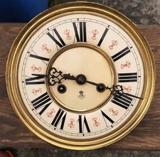Gustav Becker P64  8 1/4" Diameter Dial, Movement & Hands For Restoration 