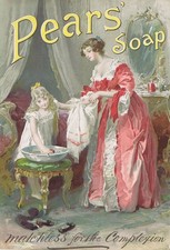 PEARS SOAP Coloured Victorian Advertisement 1898