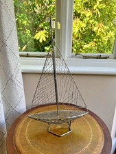 Curtis Jere Free Standing Metal Wire Sailboat Ship Sculpture 1982 . 20.5’’ Tall