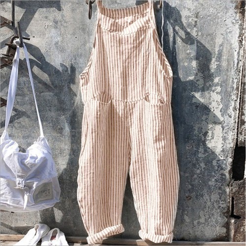 Womens striped linen - striped, cotton