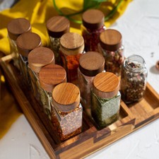 12X Spice Jars Airtight Glass