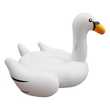 Giant White Goose Inflatable Pool Float – Thickened Holiday Party Swimming Ring