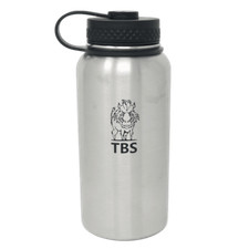 TBS Stainless Steel 1000ml Single Wall Water Bottle with Option of Bottle Hanger