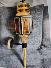 Large Antique brass coach wall