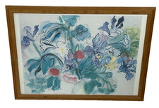 Raoul Dufy Poppies & Iris Flower Large Framed Art Print Fauvist 23"x30" French