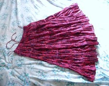 ROMAN Hippy Gypsy Indian Skirt 20 Drawstring Tiered Boho Pink Purple Peacock