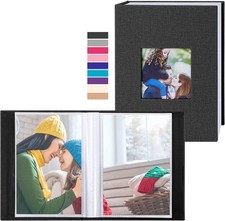 Small Photo Album 6x4 2 Packs, Each Pack holds 50 Pockets, Slip in Mini Linen