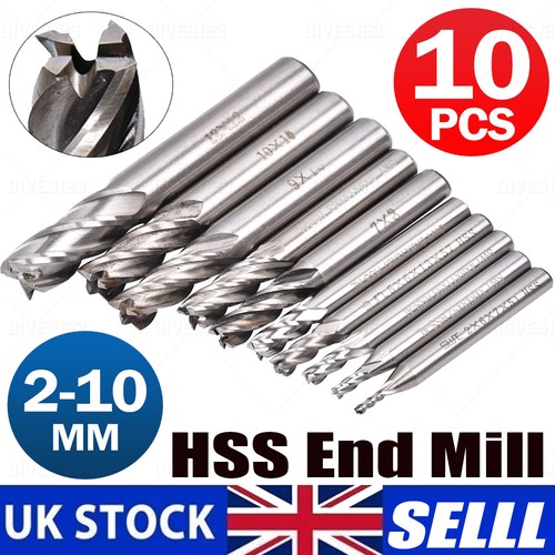 10pcs 12mm hss straight - 2-12mm,