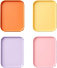 4 PCS Plastic Serving Trays