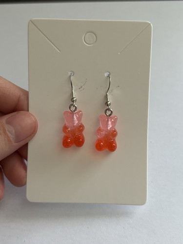 Gummy bear earrings pink - earrings,