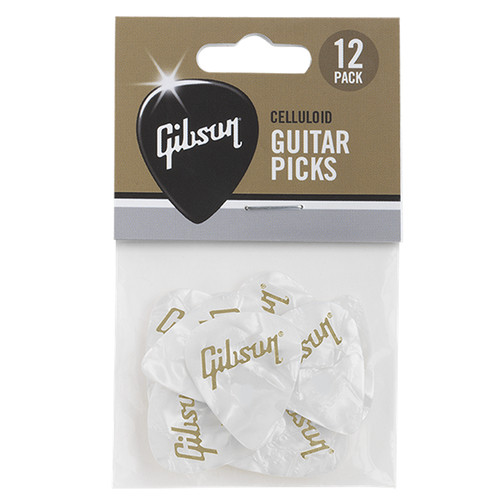 Gibson white pearloid picks - pearloid,