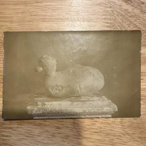 Duck decoy antique terracotta - duck,