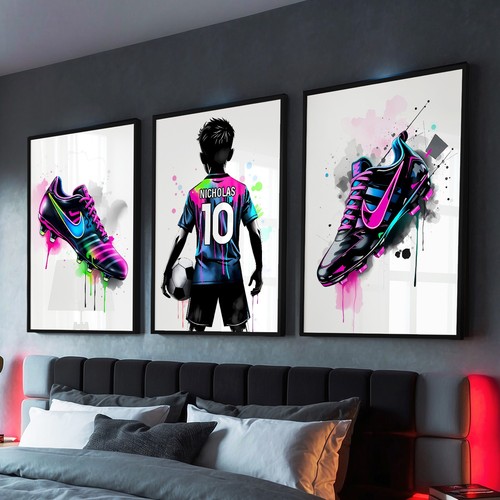 Personalised football prints - personalised,