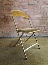 Beautiful vintage French chair  metal and velvet