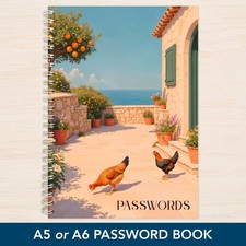 A6 A5 Password Username Book A-Z Internet Login Organiser Handmade to Order UK