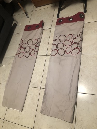 Beige brown red cotton - red,