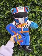 Build-A-Bear Hot Wheels Blue Soft Plush helmet racing outfit boots skateboard
