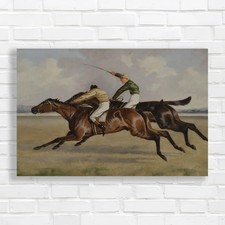 Exhilarating Horse Race Canvas