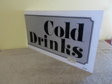VGT COLD DRINKS SIGN ADVERTIZING VENDING MACHINE PLASTIC MAN CAVE GAS OIL