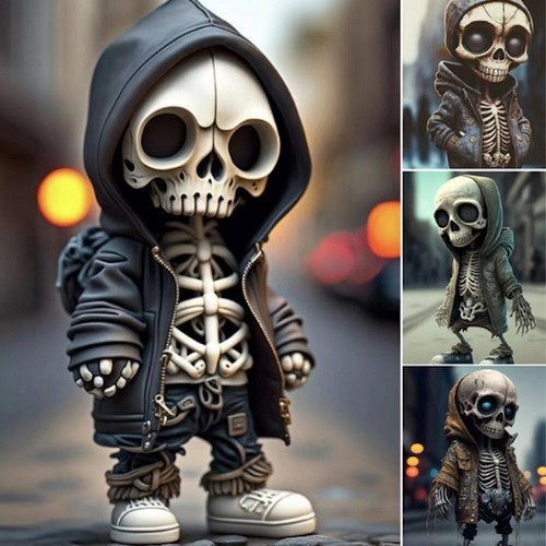 Resin cool skeleton figurines - resin,