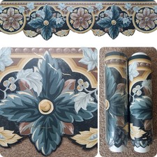 X2 1990s Vintage Wallpaper BORDERS Rolls 80s Traditional Floral Vines Classical