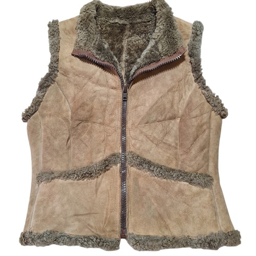 Vintage shearling afghan - afghan, gilet