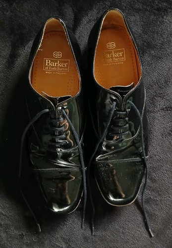 Mens barker black patent - black,