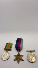 WW2 Medal Trio 1939–45 Star, Defence & War Medals – Original Campaign Set