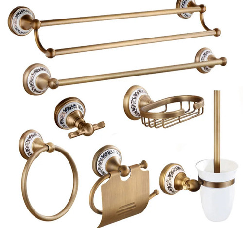 Antique brushed solid - solid, brass