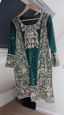 Pakistani party wear - Emerald