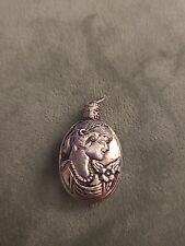 Vintage Silver 925 Perfume Cameo Pendant