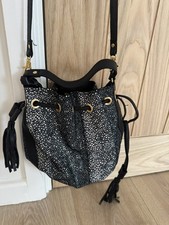 Topshop Womens Black Suede