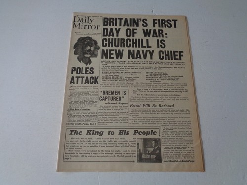 Ww2 wartime newspaper daily - wartime,