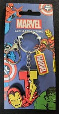 UK SELLER Brand New Disney Marvel Alphabet Keyring A - Z Limited Availability