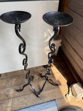Pair Of Black Wrought Iron