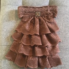 Jabot cravat brown bit - cravat, in