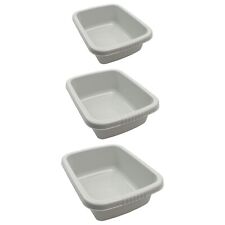 JVL Plastic Washing Up Cleaning Bowls, Nestable, Set of 3, 5.5L, 9.5L, 15.5L