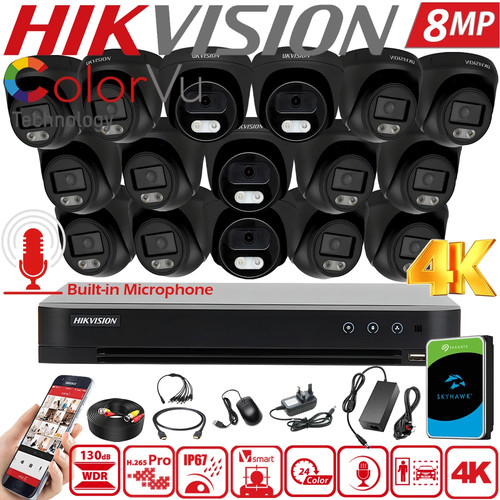 Hikvision 8mp colorvu cctv - 4k,