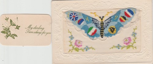 Silk postcard butterfly - 1,