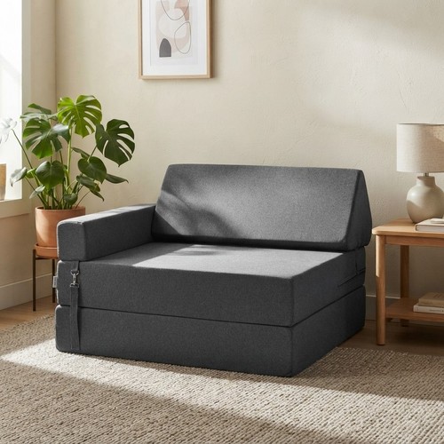 Plush foldable bed chair - plush,